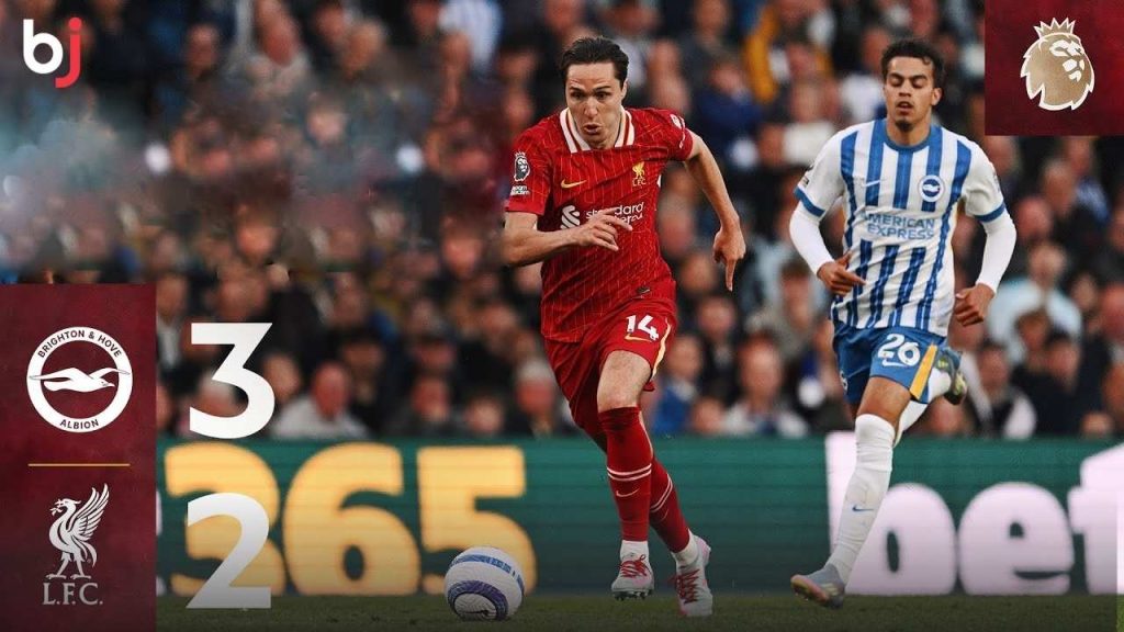 Brighton 3-2 Liverpool Champions Fall in Final Away Fixture
